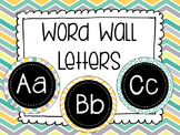 Teal and Yellow Word Wall Letters