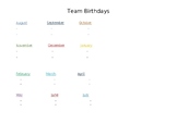 Team Birthdays