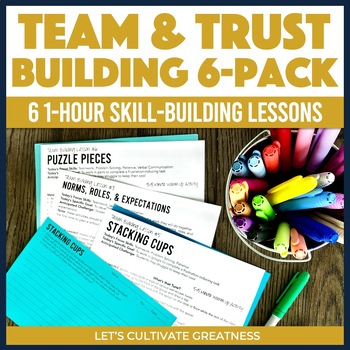 Preview of Team Building Activities for Student Council Leadership Worksheets 6-Pack