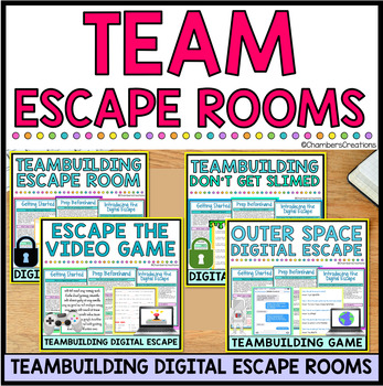 Preview of Team Building Digital Escape Room BUNDLE fun Game Activities
