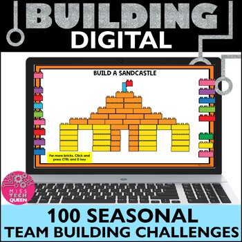 Preview of Team Building Digital Lego STEM Building Brick Activities Back to School Games B