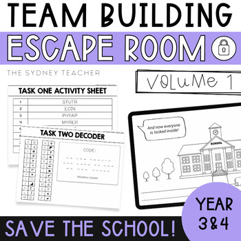 Preview of Team Building Escape Room for Back to School - Year 3 & 4 - Vol 1
