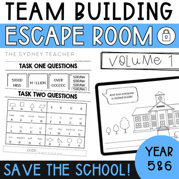 Preview of Team Building Escape Room for Back to School - Year 5 & 6 - Vol 1