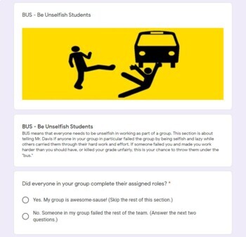 Preview of Team Building Forms: GEM AWARD and BUS 