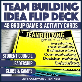 Preview of Team Building Leadership Activities Games 48-Card Deck for Student Council