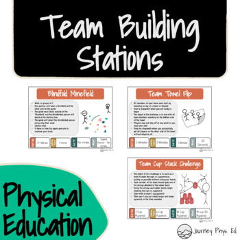 Preview of Team Building Stations and Activities - For Physical Education (Or any subject!)