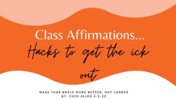 Preview of Team & Class Intro to Affirmations