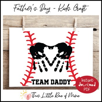 Father's Day Handprint Baseball Cards - Our Kid Things