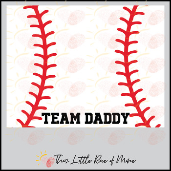 Father’s Day Handprint Craft, Team Daddy, Baseball, Digital Download,  Printable