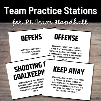 Preview of PE Team Handball Game Play Stations