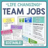 Team Jobs - Editable Classroom Jobs