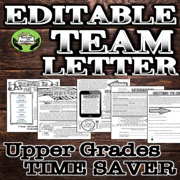 Preview of TEAM LETTER: EDITABLE