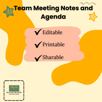 Team Meeting Notes and Agenda Google Doc by InterTWINed School