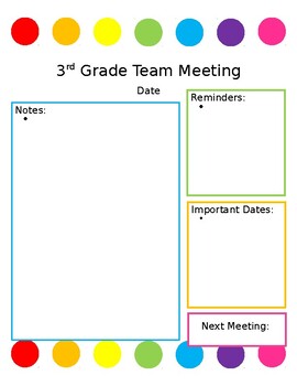 Preview of Team Meeting Notes Template