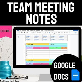Preview of Team Meeting Notes Template Shareable and Editable Meeting Agenda Template