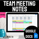 Team Meeting Notes Template Shareable and Editable Meeting