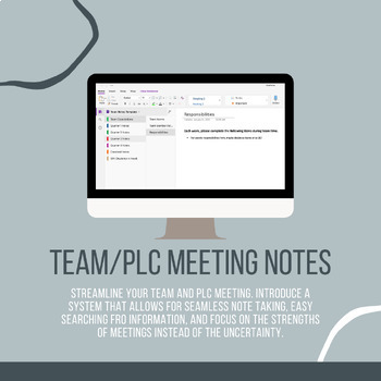 Preview of Sharable and Editable Team/PLC Meeting Agenda and Notes