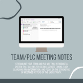 Sharable and Editable Team/PLC Meeting Agenda and Notes