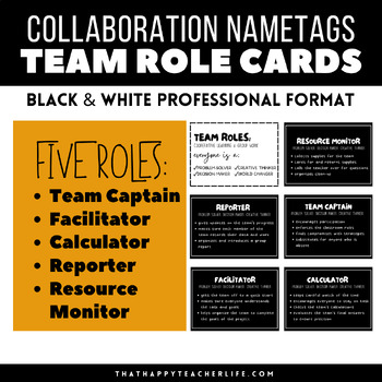 Preview of Team Roles: Collaboration Cards for Group Work