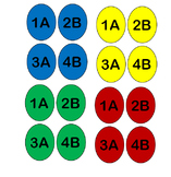 Team Seat Numbers - Cooperative Learning