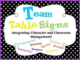 Team Signs for Character Building