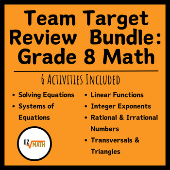 Preview of Team Target Review Bundle: 8th Grade Math