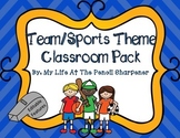 Team or Sports Theme Classroom Pack - EDITABLE FEATURES