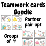 Team work cards bundle | Working together | Student pairin