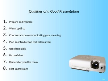 what are 5 qualities of a good presentation