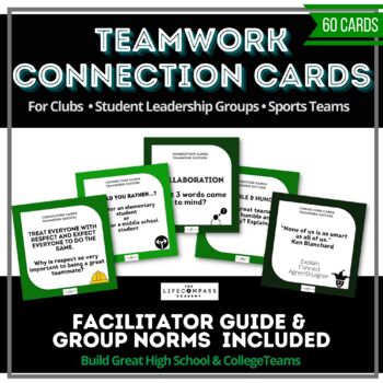 Preview of Teamwork Connection Cards & Activity Guide