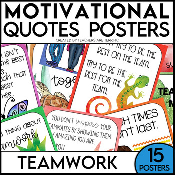 Teamwork Quotes Posters And Bonus Bulletin Board Set By Teachers Are Terrific
