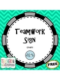 Teamwork Sign FREEBIE