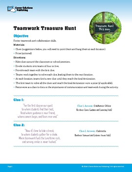 Preview of Teamwork Treasure Hunt