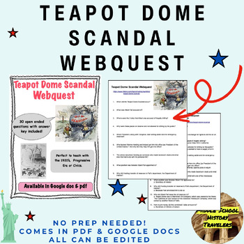 Preview of Teapot Dome Scandal Webquest (Websearch)