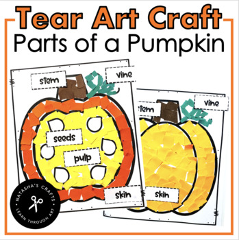 Preview of Tear Art Craft Parts of a Pumpkin