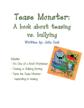 Preview of Tease Monster: A Book about Teasing vs. Bullying