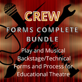 Tech Crew Form Bundle - Extra-Curricular Theatre Arts Play
