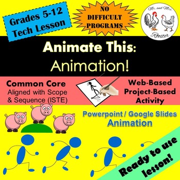 Preview of Tech Lesson - Animate This! - Google Slides/PowerPoint {Technology Lesson Plan}