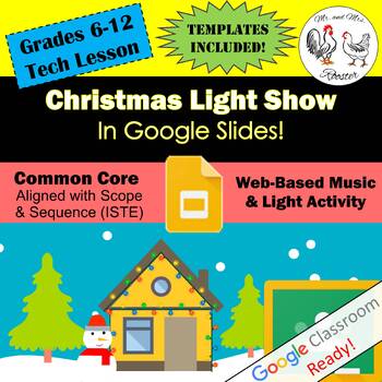 Preview of Christmas STEM Activity Light Show In Google Slides! | Middle School Technology