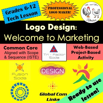 Preview of Tech Lesson - Logo Design: Welcome to Marketing {Technology Lesson Plan}