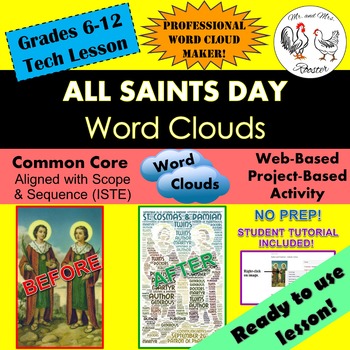 Preview of Tech Lesson - All Saints Day Word Clouds {Technology Lesson Plan}