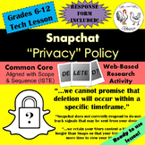 Tech Lesson - Snapchat "Privacy" Policy {Technology Lesson Plan}