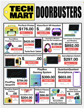 Preview of Tech Mart Catalog (Level 1) - Exploring Percentages!