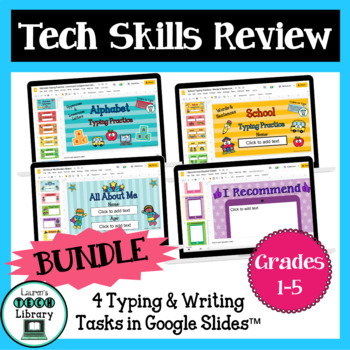 Preview of Tech Skills BUNDLE Digital Typing & Writing Activities in Google Slides™