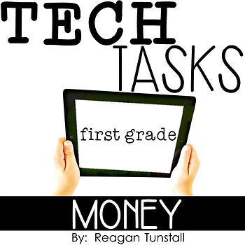 Preview of Tech Tasks Money First Grade