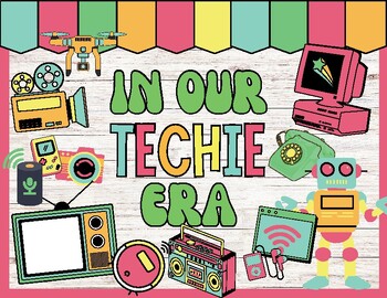 Preview of Techie Era {Bright} Bulletin Board Set | Computer Lab