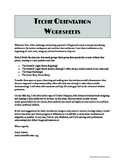 Technical Theatre: Techie Orientation Worksheets