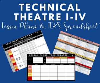 Preview of Technical Theatre I-IV Lesson Plans & TEKS Spreadsheet