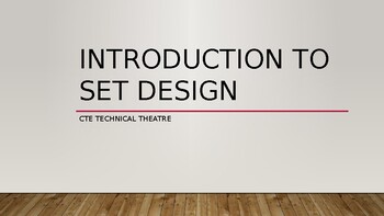 Preview of Technical Theatre - Introduction to Set Design