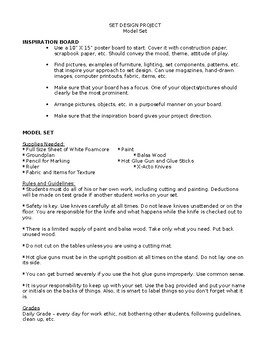 Preview of Technical Theatre Model Set Guidelines and Procedures